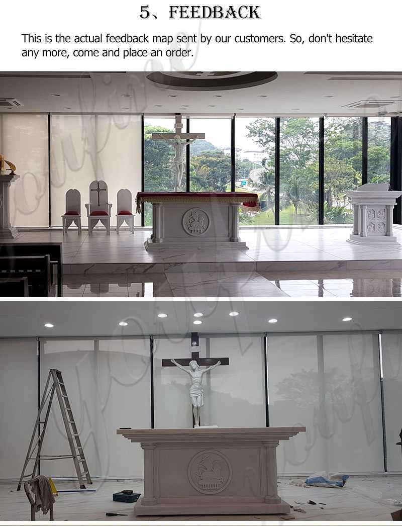 Modern Church Marble Altar Table Design for Sale