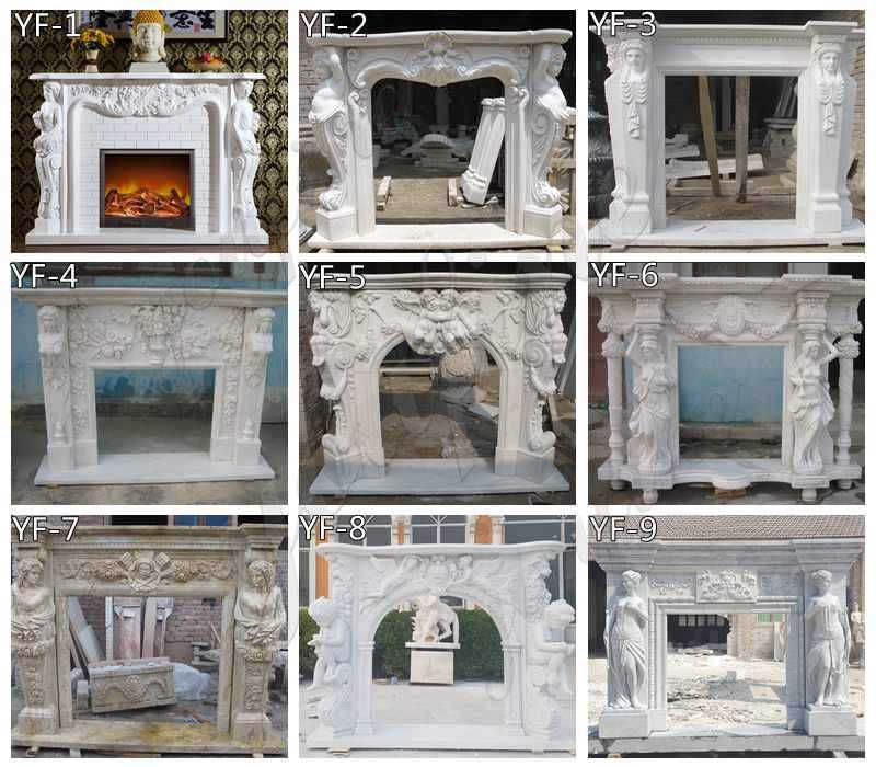 Modern Statuary Marble Fireplace Mantel