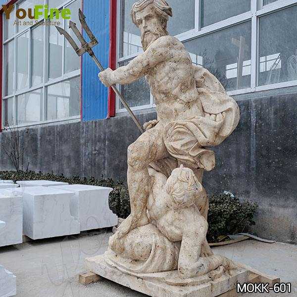 Museum Reproduction of Neptune Calming the Waves Marble Statue
