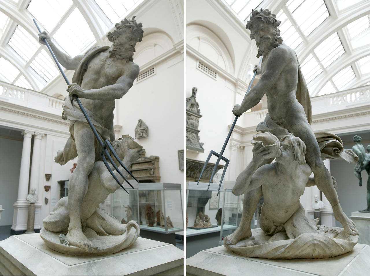 Neptune and Triton Marble Sculpture By Bernini