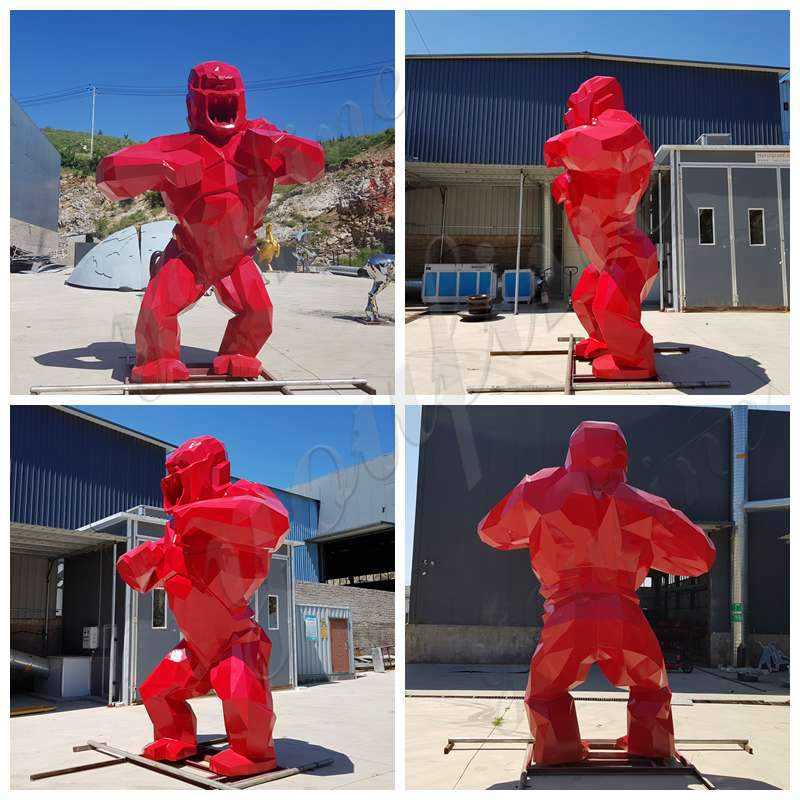 Stainless Steel Orangutan Sculpture Made for Our Customer