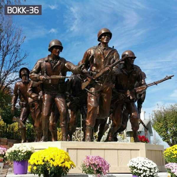 Staying Low Group Sculpture Bronze Veterans Memorial Statue for Sale