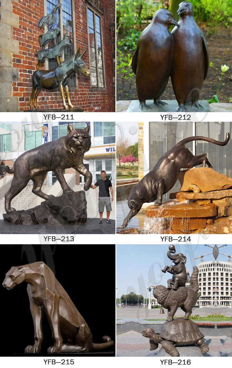 custom made bronze animals statue for sale
