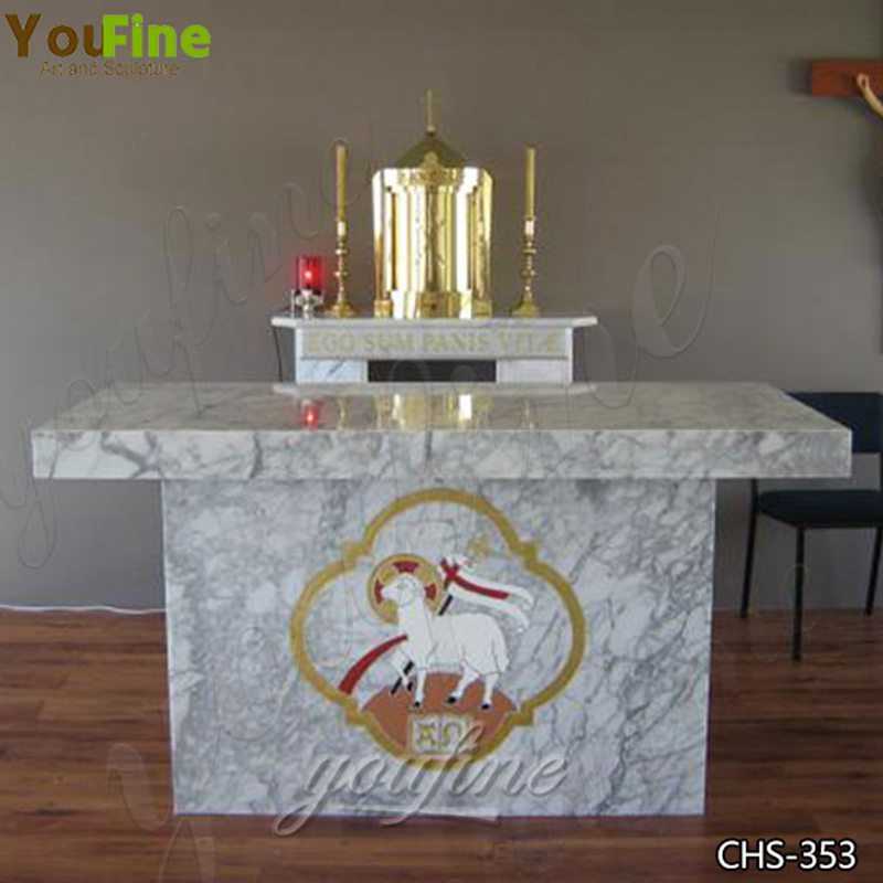 custom made life size white marble altar for sale