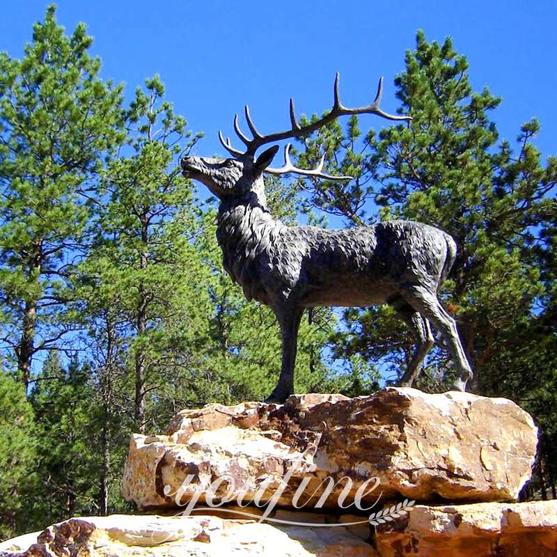 elk statue life size-YouFine Sculpture