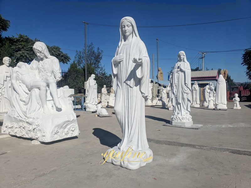 outdoor Blessed Virgin Mary Marble Statue