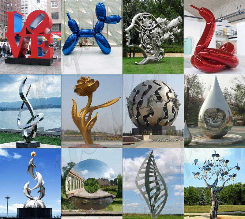 outdoor modern metal sculpture