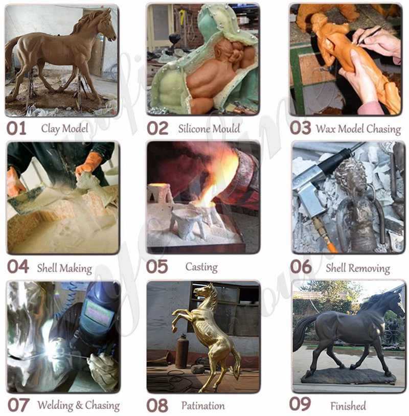 process of bronze horse