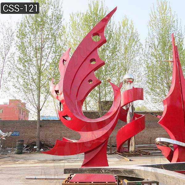 Abstract Large Stainless Steel Outdoor Sculpture for Sale
