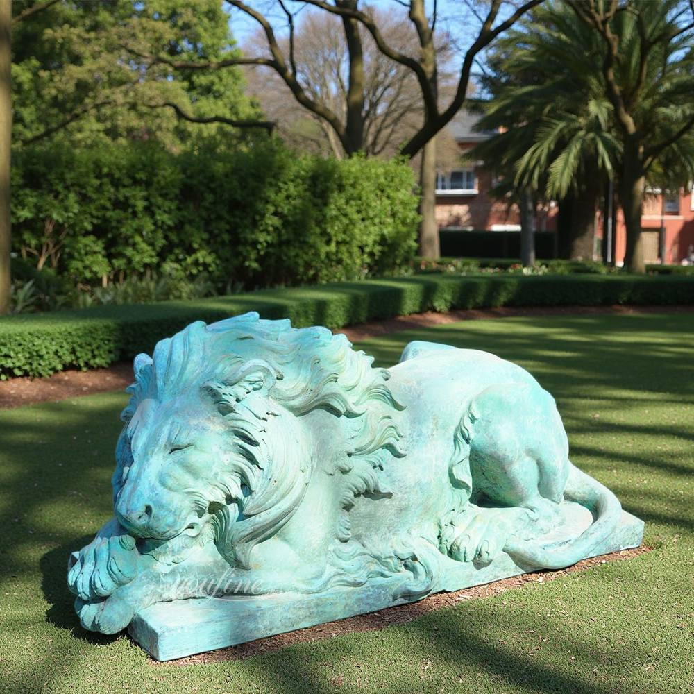 reclining Antique Lion Statue for Home garden