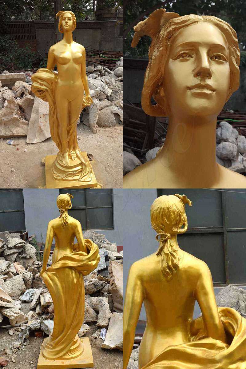 Bronze Gold Woman Statue