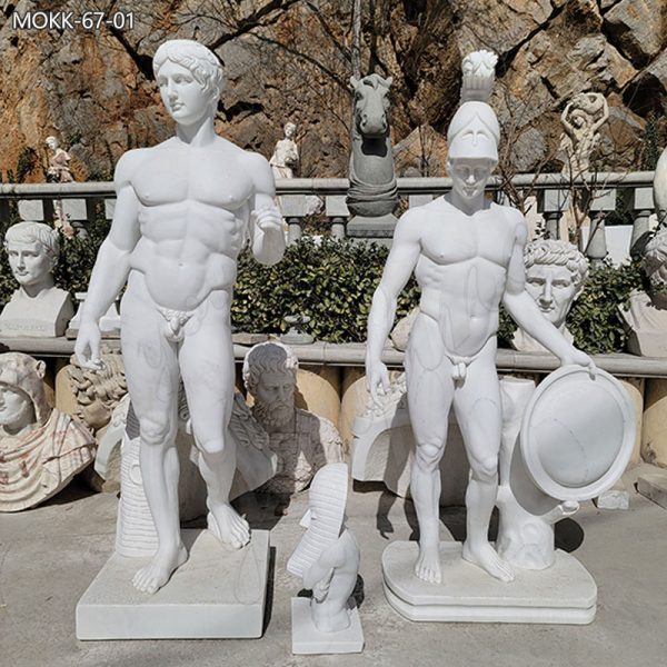 Famose statue romane in marmo di guerrieri in vendita 2