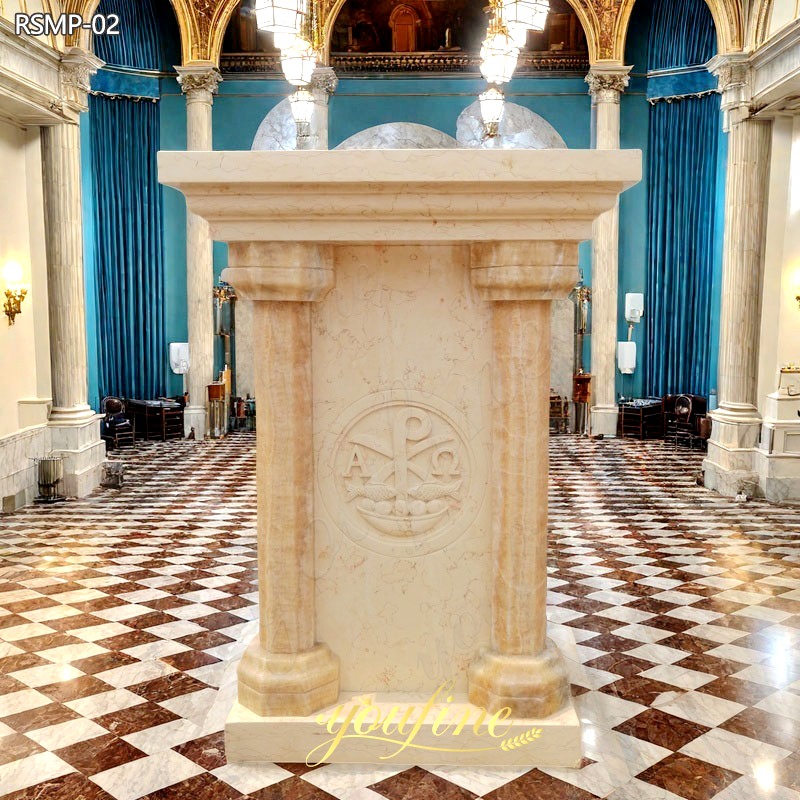 Hand Carved Marble Ambo and Pulpits for Church