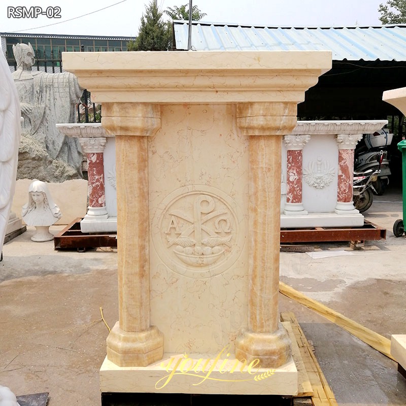 Hand Carved Marble Ambo for Church