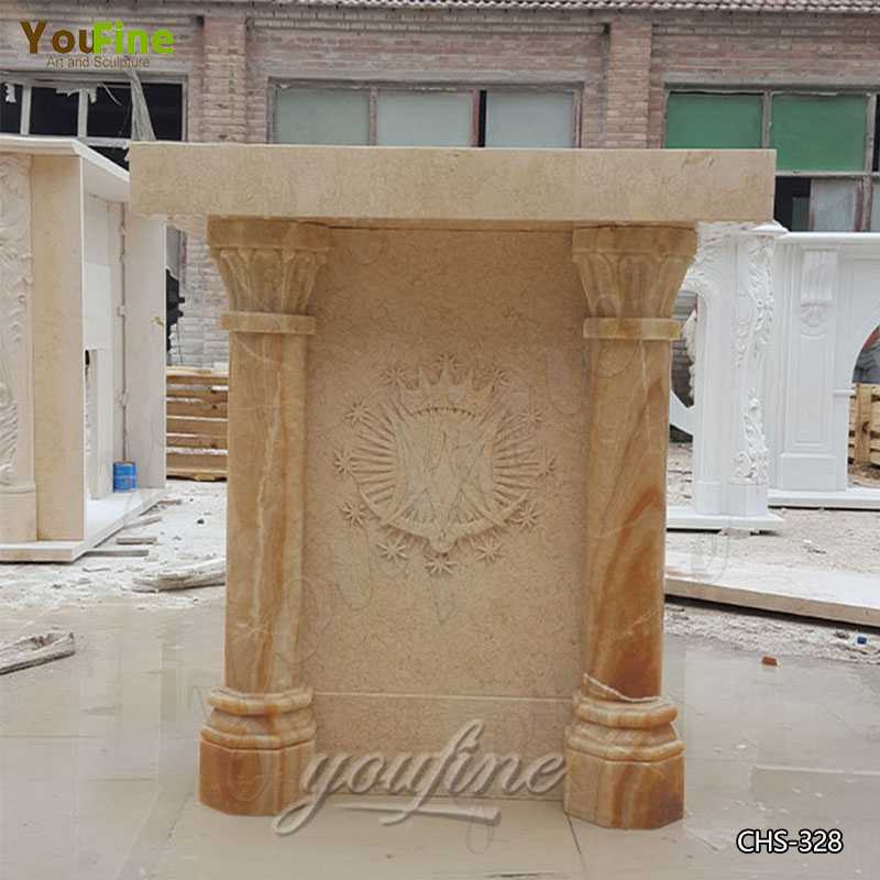 High Quality Beige Marble Pulpit for Church Use Supplier CHS-328