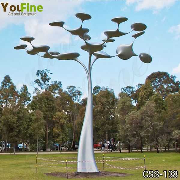 Large Metal Tree Sculpture Outdoor Stainless Steel Sculpture