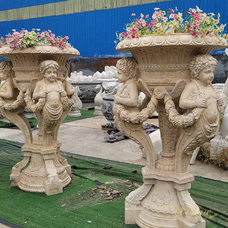 Large Stone Flower Pots Classic European Style Supplier