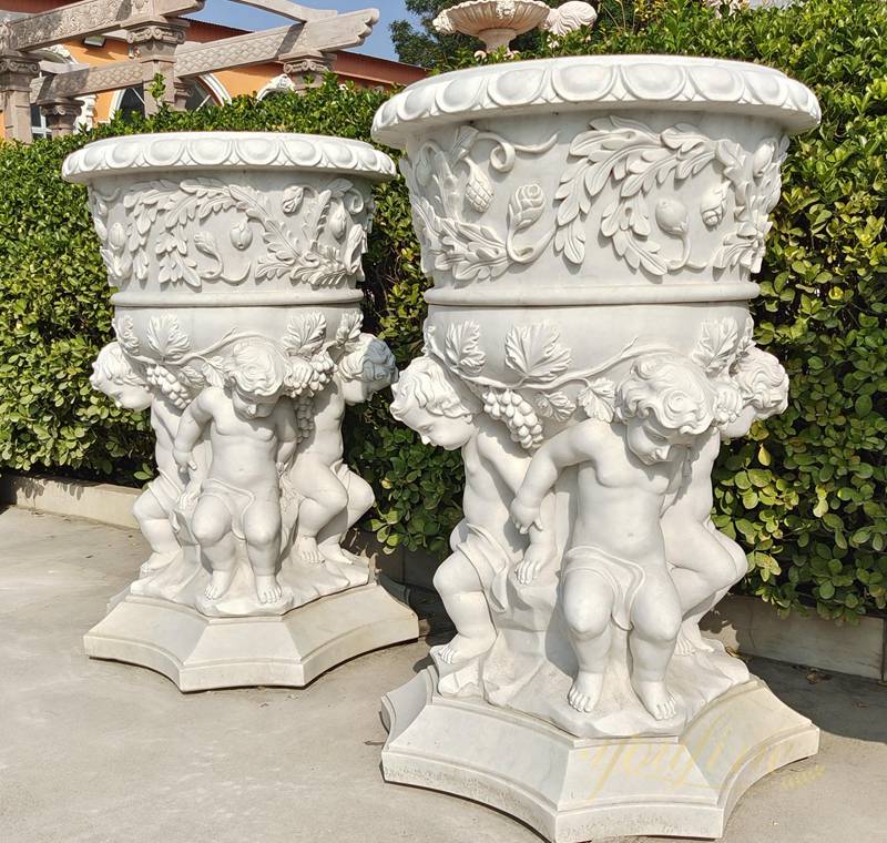 Large Stone Flower Pots Classic European Style Supplier