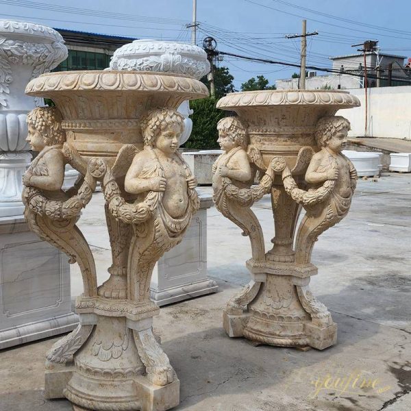 Large Stone Flower Pots Classic European Style Supplier