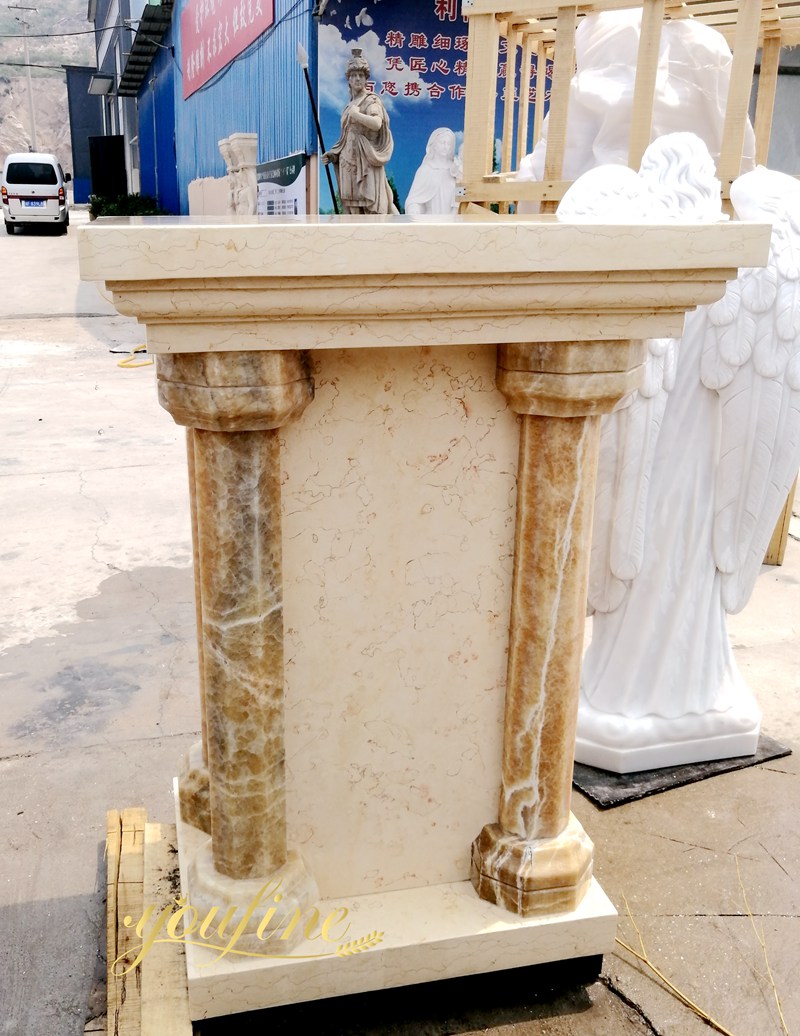 beige Marble Ambo for Church