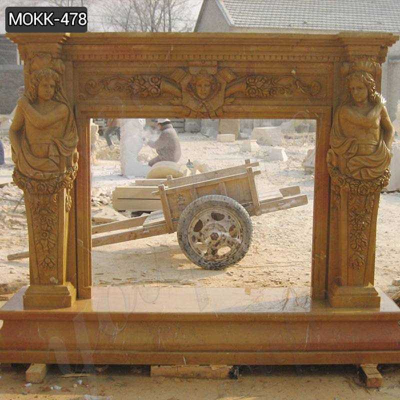 Ancient Marble Fireplace Mantels for European Style Supplier MOKK-478