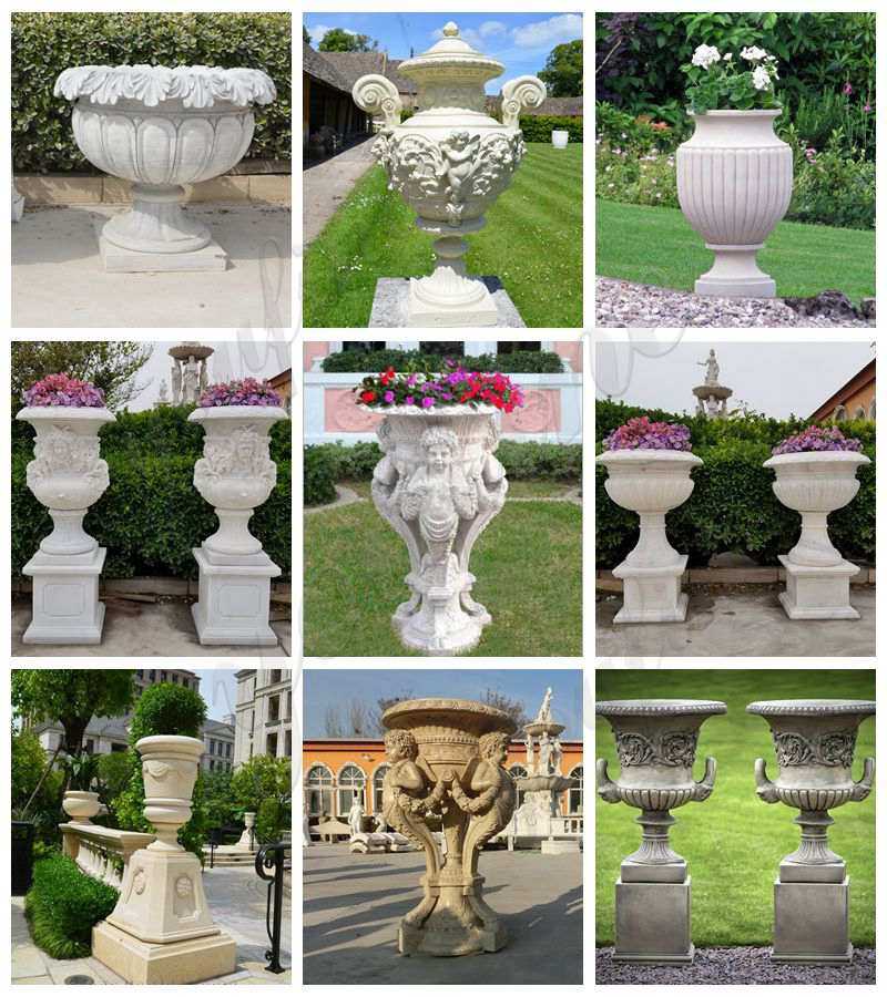 Large Stone Flower Pots Classic European Style Supplier MOKK-446 - YouFine  Sculpture