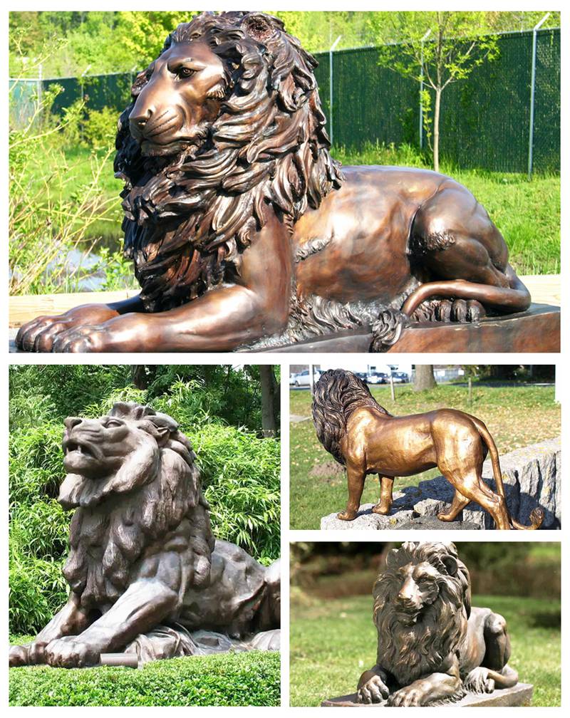 bronze lion sculpture