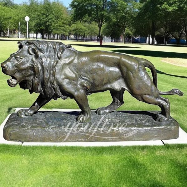 bronze lion statue