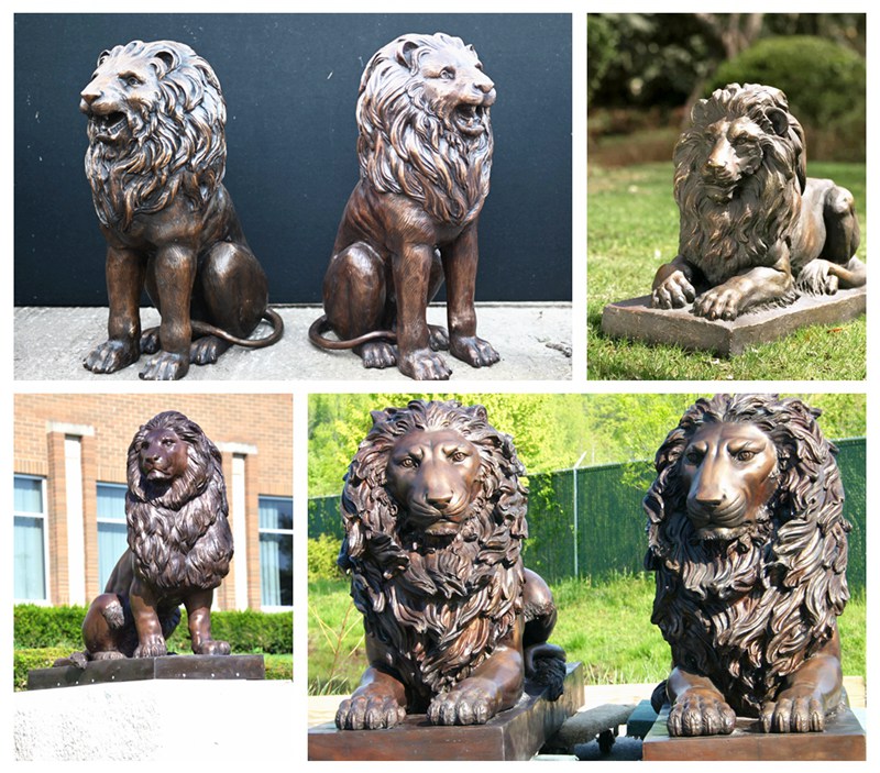 bronze lion statue for sale