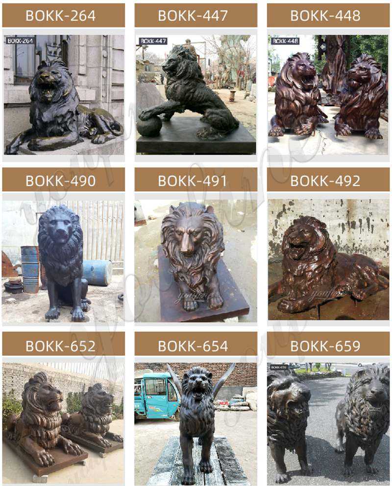 indoor lion statue