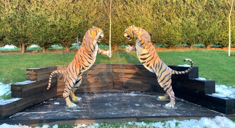 large tiger bronze statue