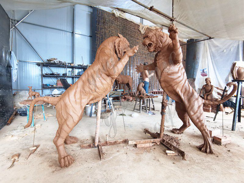 large tiger statues youfine clay model