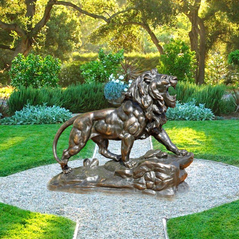 Antique Bronze Lion Statue for Home Decor Wholesale BOKK-685