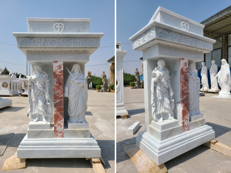 projeto de pódio de igreja em mármore