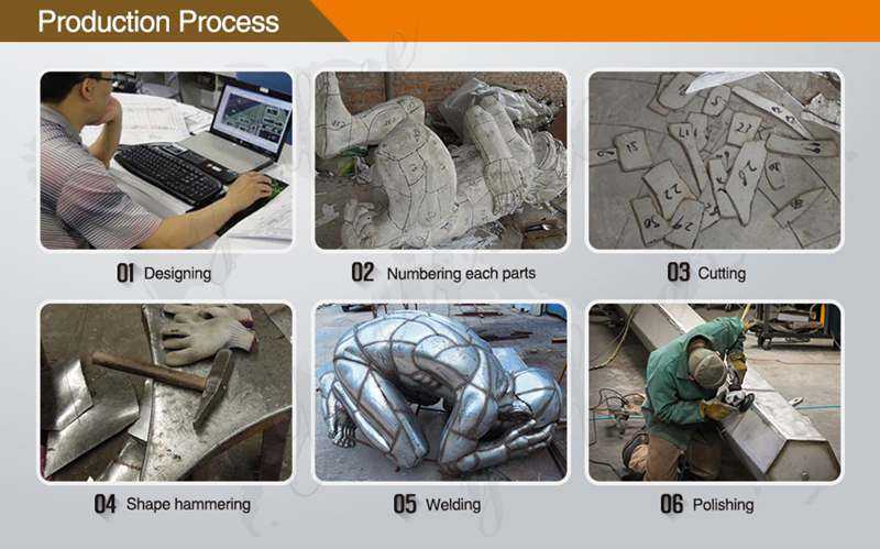 process of Stainless Steel Outdoor Sculpture