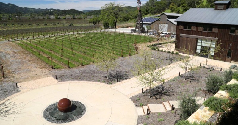 rolling ball fountain outdoor