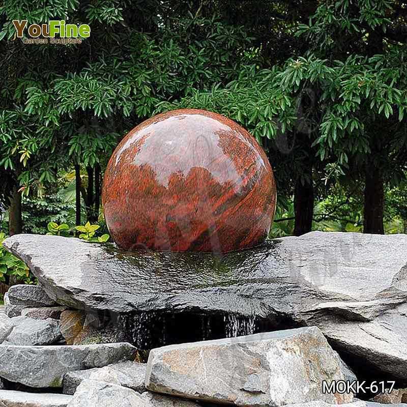 Natural Polished Granite Floating Ball Fountain for Sale MOKK-617