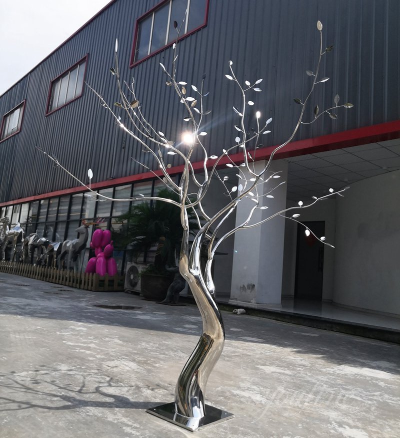 Outdoor Stainless Steel Metal Tree Sculpture for Garden CSS-139