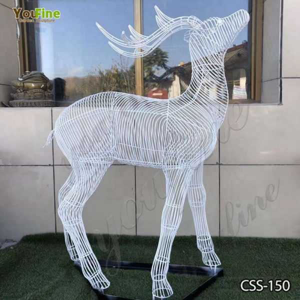 Abstract Stainless Steel Deer Sculpture