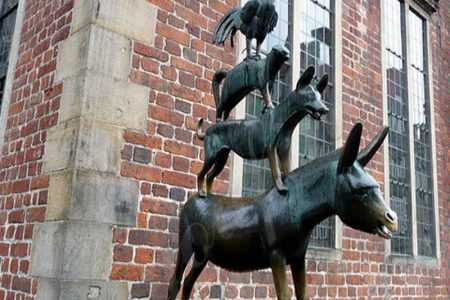 Casting Bronze Bremen Town Musicians Statue for Sale BOKK-804