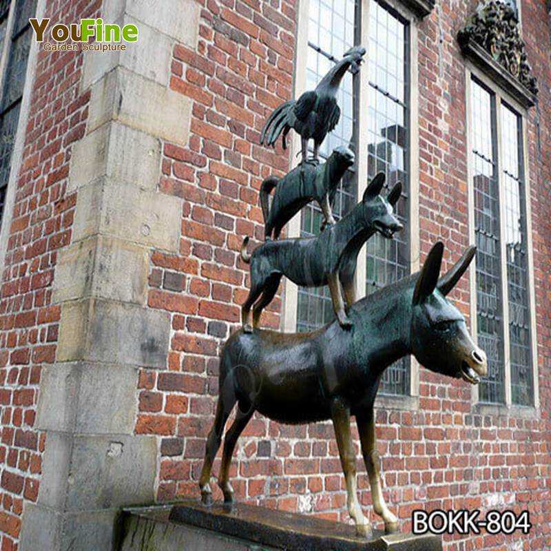Casting Bronze Bremen Town Musicians Statue for Sale BOKK-804