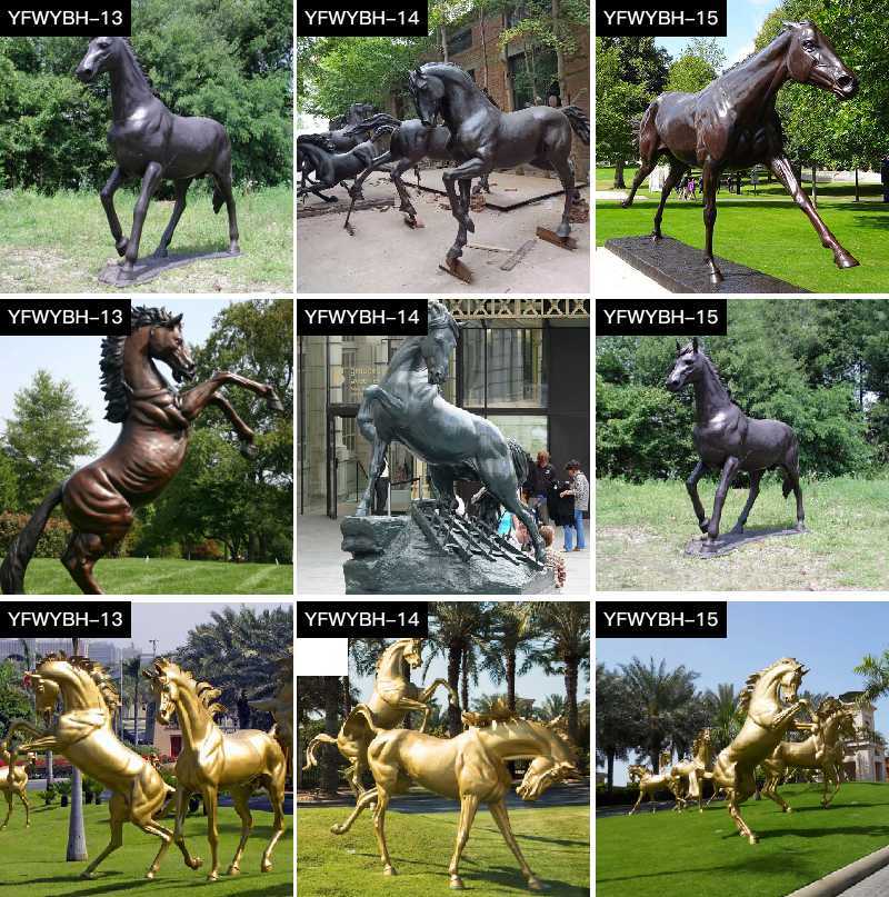 Bronze Garden Standing Horse Statue