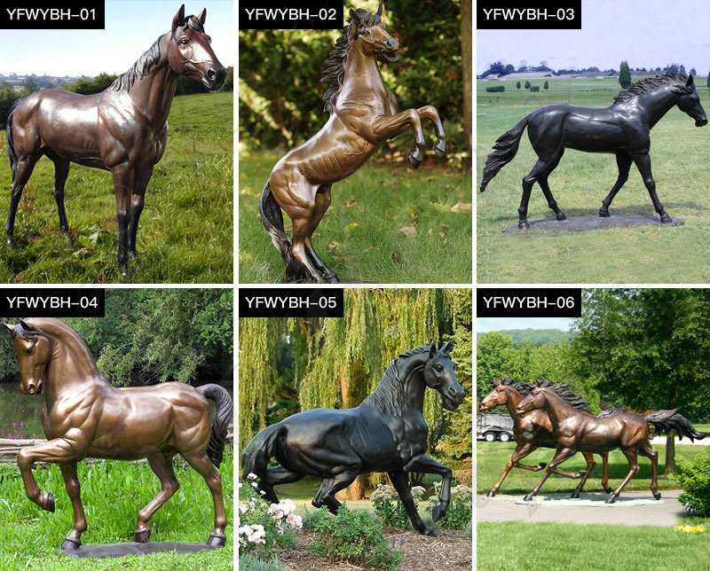 Bronze Jumping Horse Statue for Sale