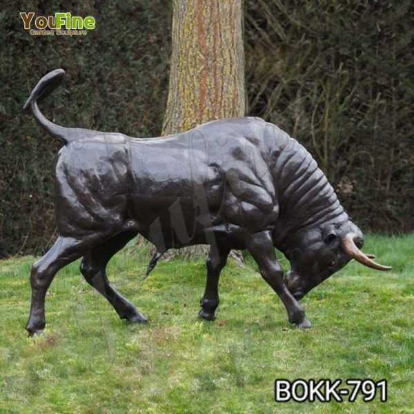 Bronze Life Size Bull Garden Statue BOKK-791