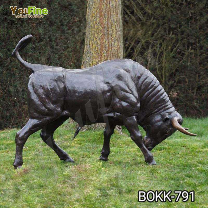 Bronze Life Size Bull Garden Statue BOKK-791