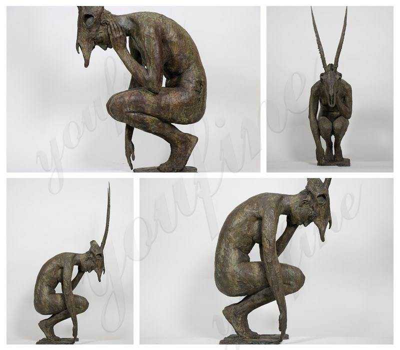 Bronze Oryx warrior Statue