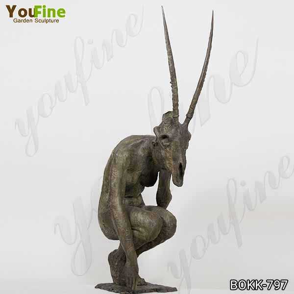 Casting Bronze Oryx warrior Statue for Sale