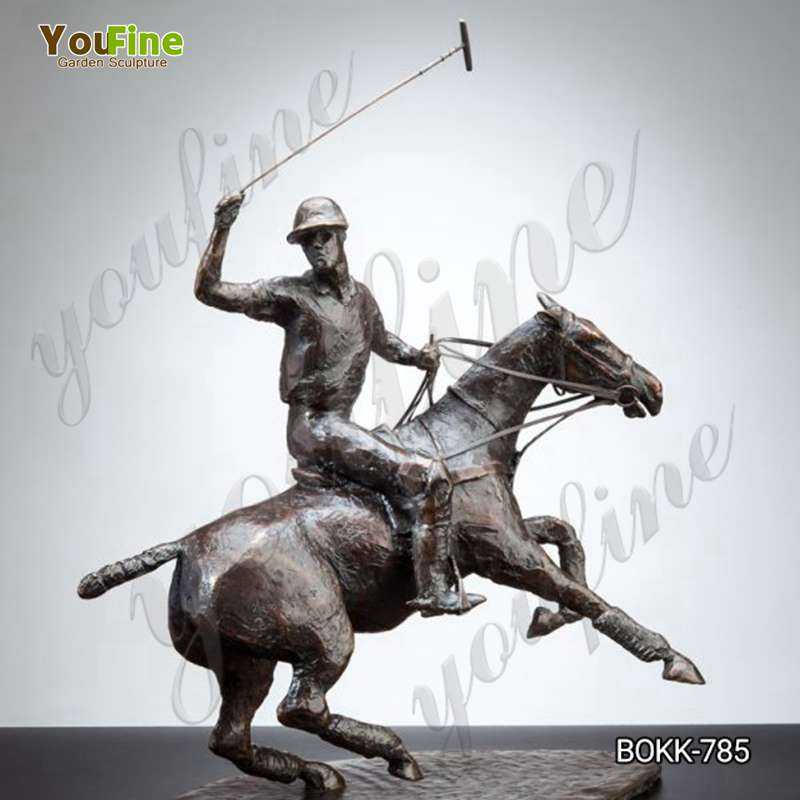 Casting Life Size Bronze Polo Statue on Horse for Sale BOKK-786