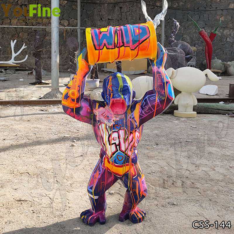 Colorful King Kong Stainless Steel Sculpture for Sale CSS-144