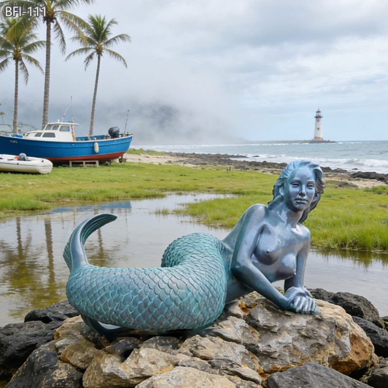 Custom Mermaid Statue for Garden and Water Feature
